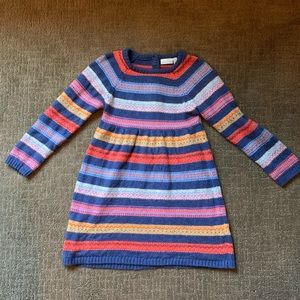 Girls Striped Sweater Dress